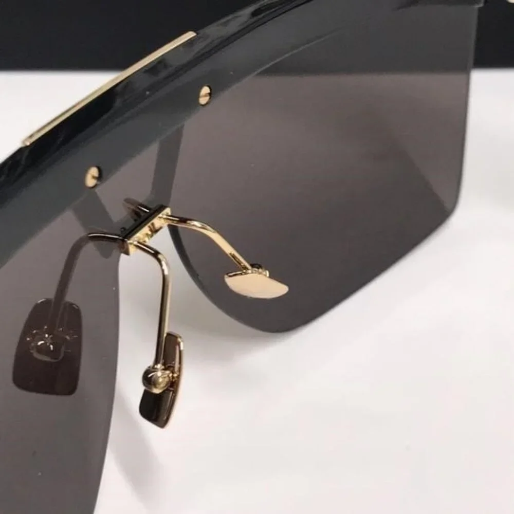 New Authentic Saint Laurent SL 537 Palace 001 – Black & Gold Shield Sunglasses - Picture 15 of 15